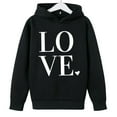 thumbnail image 4 of Sudadera con capucha y estampado de corazón de San Valentín, sudadera de manga larga para niños y niñas, chaqueta para niñas de talla mediana y grande., 4 of 7