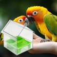 thumbnail image 3 of Pull-Out External Parrot Feeder – Hanging Wild Bird Seed with Squirrel Proof Tray & Transparent Bird Bath Tub​, 3 of 7