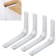 thumbnail image 1 of Soporte de estante de pared de 4 piezas, estante de pared en forma de L, soporte de fijación de soporte resistente, 150 * 125 mm, con tornillos para estante de almacenamiento, estante de libros,, 1 of 5