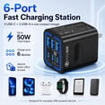 6-Port Fast Charging Station ，Built-in Smart Chip, Multi-layer ...