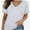 White, variant on Women's V Neck Oversized T-Shirts Summer Short Sleeve Shirts Loose Casual Tops Tee