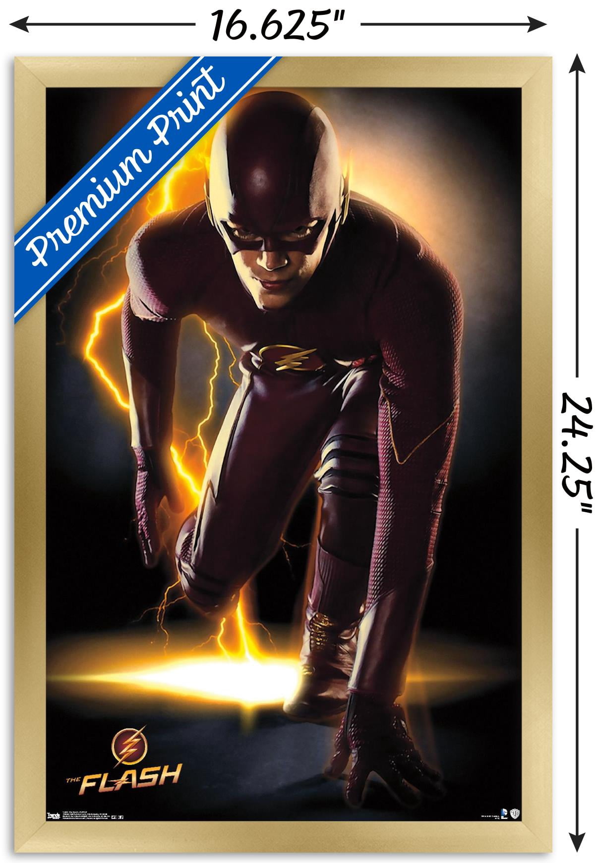 DC Comics TV - The Flash - Portrait Wall Poster, 14.725" x 22.375", Framed