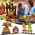 thumbnail image 2 of Wooden Turkey Table Decoration Signs Thanksgiving Day Gnomes Table Centerpieces Sign Thanksgiving Day Table Topper For Fall Home Party Desk, 2 of 6