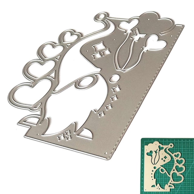 Hollow Printing Die-cutting Mold Carbon Steel Christmas Dwarf Card Invitation Decoration Cutting Mold Precise Handcraft Making Tool for DIY Hand Work