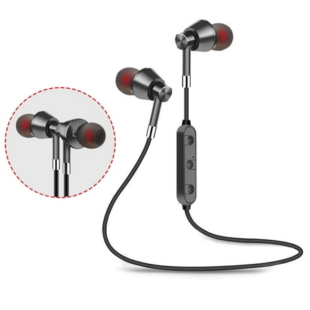 Wireless Bluetooth Magnetic Sport Running Execise Headphone Earphone for iPhone XS XR X 8 7 6 6S(Plus) LG G7/G6/G5/V40/V35, Samsung Galaxy S9 S8 S7 S6 Edge(Plus) Note (Best Wireless Headphones For Running With Iphone)