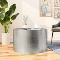 thumbnail image 1 of Braeburn Moderne Table Basse Ronde avec Fer Martelé, Argent, 1 of 3
