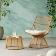 thumbnail image 4 of FFZ Elaine Chair and Side Table Set for Outdoor Patio, Light Brown, 4 of 14