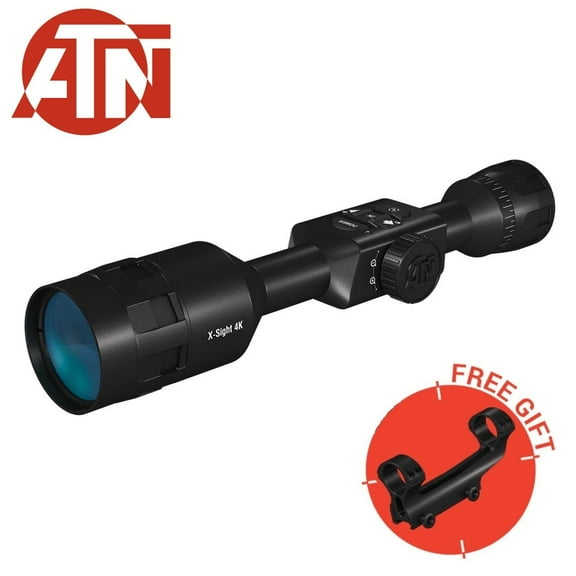 ATN X-Sight 4K Pro 3-14x Smart Day/Night Rifle Scope, free QDM