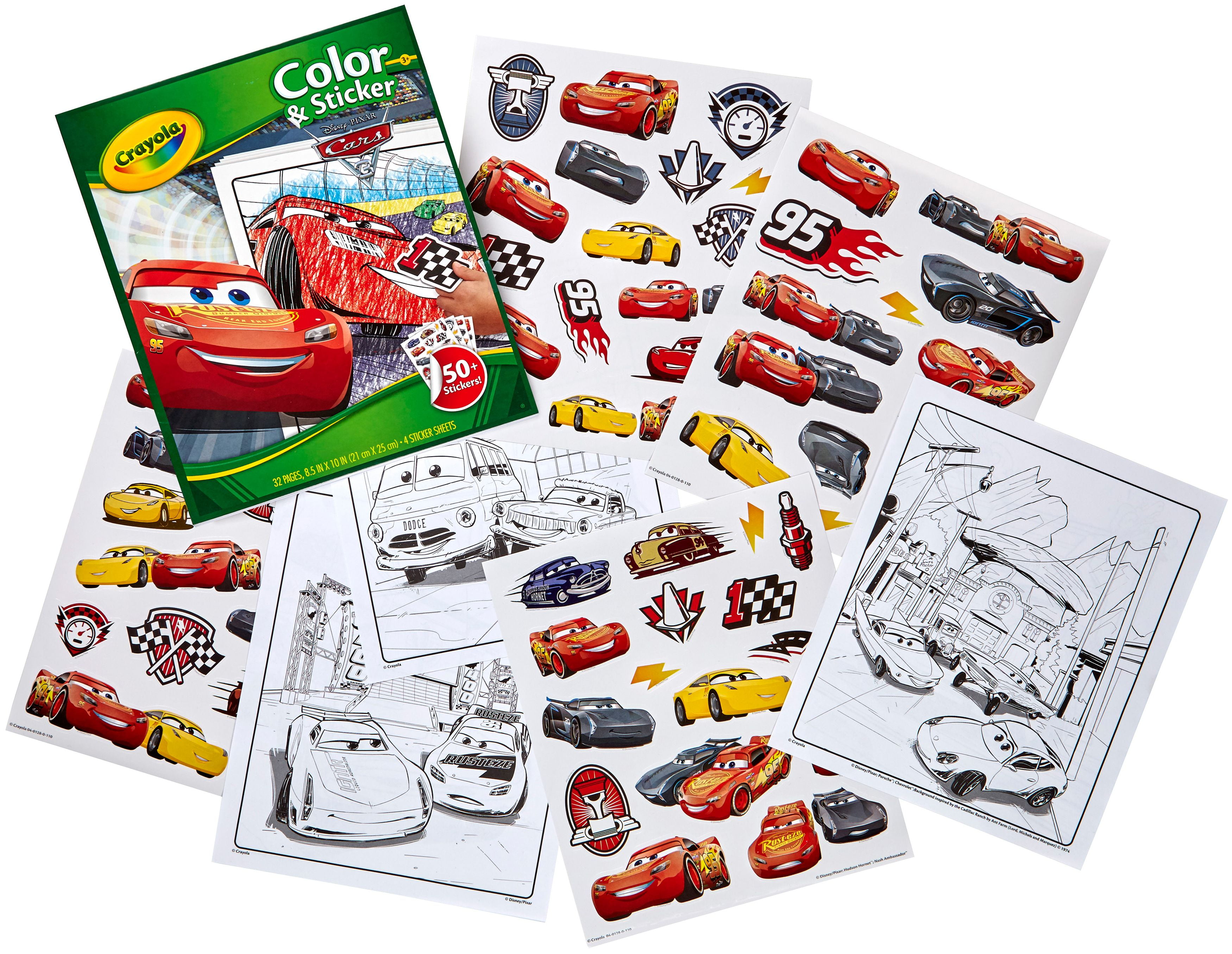 Pixar Cars 3 Color and Play Coloring And Activity Book With 24 Pixar Car 3 Crayons Greenbriar