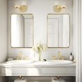 thumbnail image 3 of Anyrose Mirror Bathroom Wall - 36x24 Inch Rectangle Framed Brushed Mirror, Large Trim Vanity Mirror Hanging for Bedroom Gold, 3 of 4