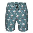 thumbnail image 3 of Goofa Elegant Flamingo Printed Mens Swim Trunks Summer Quick Dry Short Beach Swimwear Bathing Suits-Large, 3 of 9
