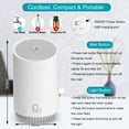 thumbnail image 4 of Humidifier, Mini Small Humidifiers Travel Portable Desk Humidifier with Night Light Waterless Auto-off Whisper Quiet, Wireless Humidifiers for Bedroom Office Plants(White), 4 of 8