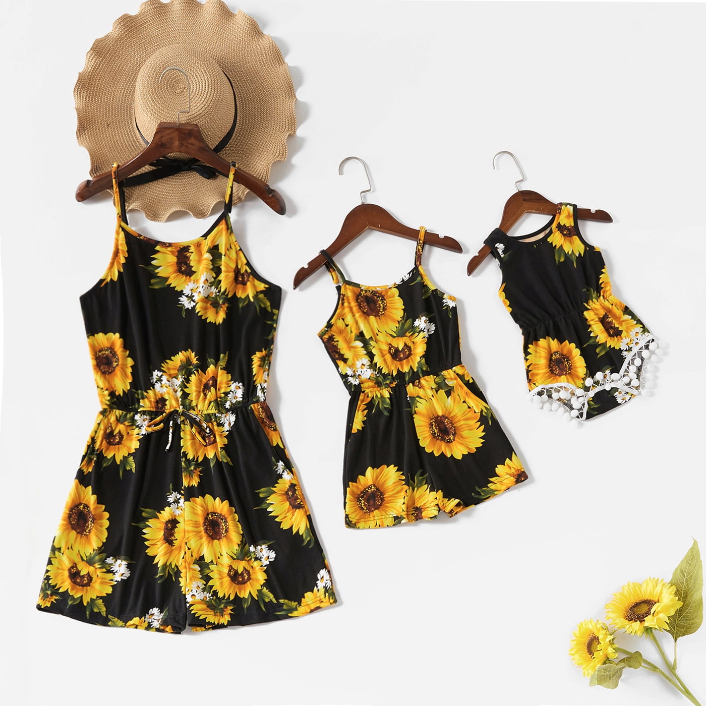 mommy and me sunflower dresses