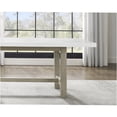 thumbnail image 5 of JERFIT 78 Inch White Marble Dining Table for 8, Rectangular Farmhouse Kitchen Table with Wood Base, White Wash Finish, 5 of 6