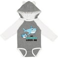 thumbnail image 3 of Inktastic My Grandad Loves Me with Cute Sharks Boys or Girls Long Sleeve Baby Bodysuit, 3 of 5