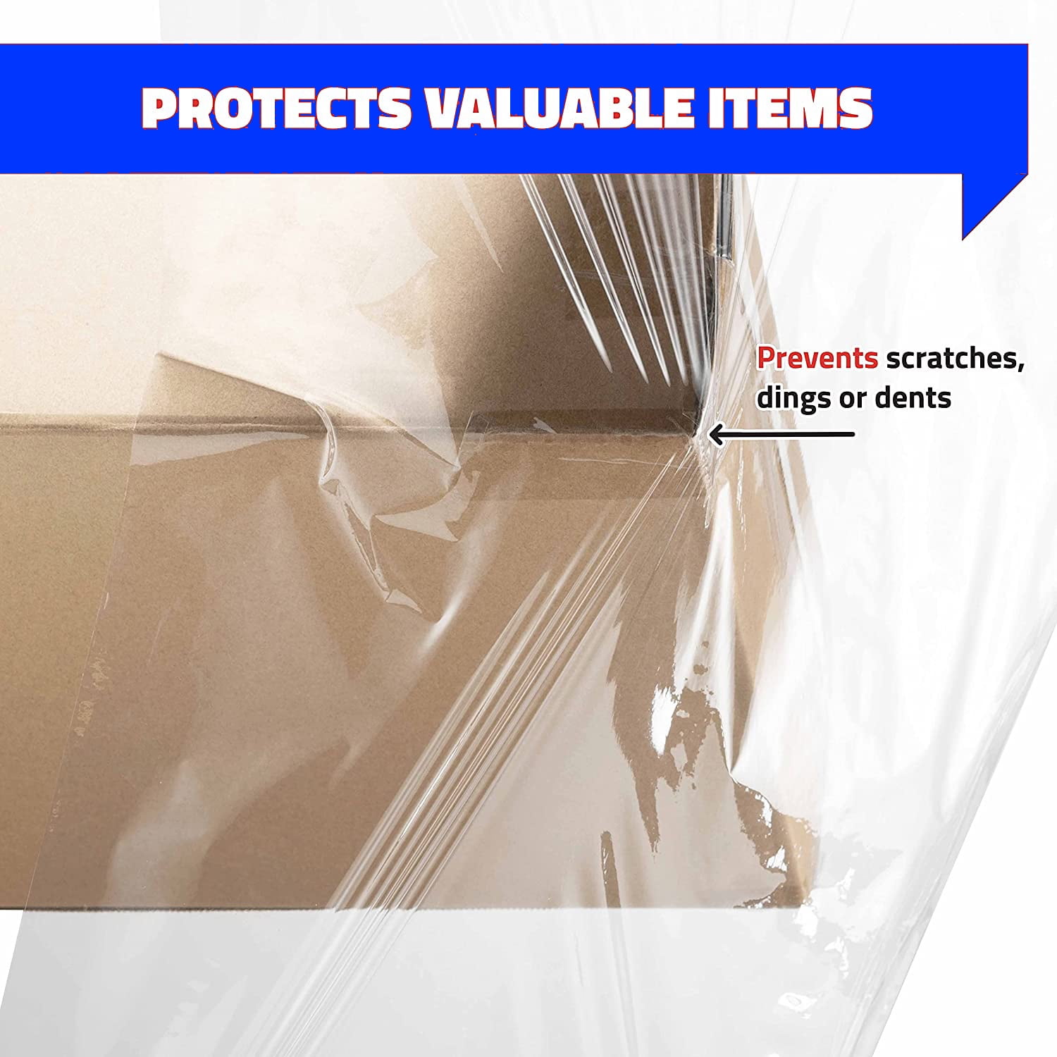 Stretch Film Shrink Wrap 4 rolls 18x1500 ft 60 Gauge Stretch Film Rolls for Packaging Moving Packing