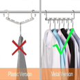 thumbnail image 3 of Multifunctional Metal Hangers Magic Hangers Clothes Hanging Chain Space Saver Wardrobes Clothes Organizer Bedroom Drying Hanger 26-27s, 3 of 3