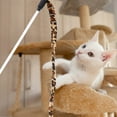 thumbnail image 4 of Cat Teaser Toy Promotes Exercise Interactive Play Wand Leopard Print Tail Cat Funny Toy Teaser Stick With For Decrease Boredom, 4 of 5