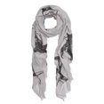 thumbnail image 1 of Unique Sharks Animal Print Frayed End Scarf Wrap, 1 of 4