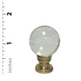 thumbnail image 4 of Royal Designs, Inc. Clear Crystal Ball Lamp Finial for Lamp Shade, F-5044PB-2, Polished Brass, Pack of 2, 4 of 5