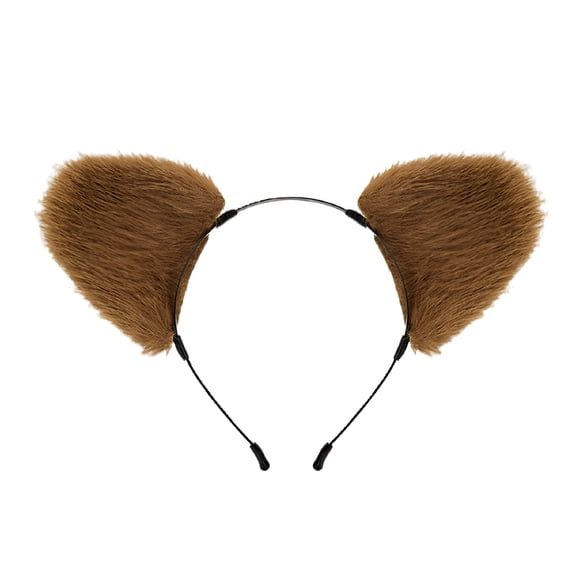 TUWAFE Cartoon Cats Ear Headbands Lovely Plush Hair Hoop Soft Comfortable Headwear for Women And Girls Cat Headbands for Women