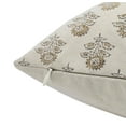 thumbnail image 3 of Fabdivine Thick Cotton Hand Block Print Decorative Throw Pillow Cover , 24"X24", Beige, 3 of 5