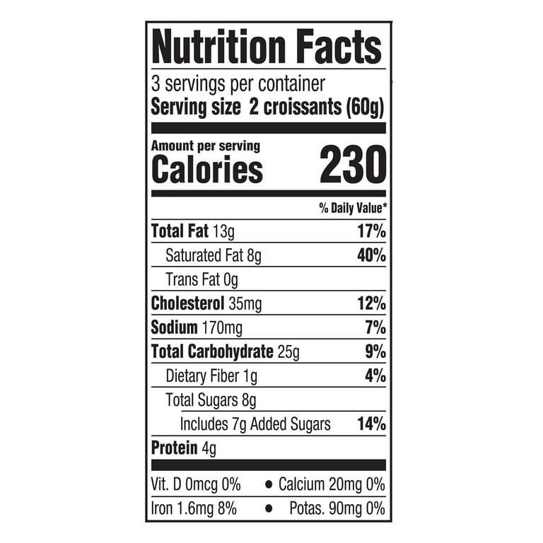 Marketside Mini Chocolate Croissants, 6.35 oz, 6 Count