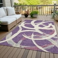 thumbnail image 6 of Addison Rugs Chantille Indoor/Outdoor Transitional Circles Purple Washable Rectangle Rug, 5' x 7'6", 6 of 6