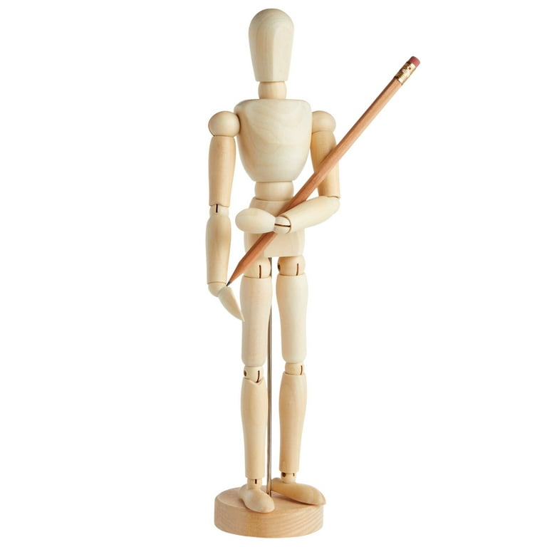 3 Pack Posable Art Figure Model, Flexible Wooden Drawing Mannequin for  Artists, Sketching (13 in)