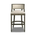 thumbnail image 4 of Jennifer Taylor Home Paris 30.5" Farmhouse Bar Stool with Backrest Light Beige, 4 of 15