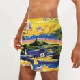 thumbnail image 5 of DIOAZUD Tropical Swim Trunks for Men Hawaiian Swim Shorts Big and Tall Quick Dry Swimming Shorts Drawstring Elastic Waist Bathing Suits Palm Tree Print Beachwear with Pockets, 5 of 6