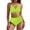 277#Fluorescence Yellow, variant on High Waisted Bikini Sets for Women Tummy Control Swimsuits Tie Knot High Rise 2026 Two Piece Bathing Suits Blue S