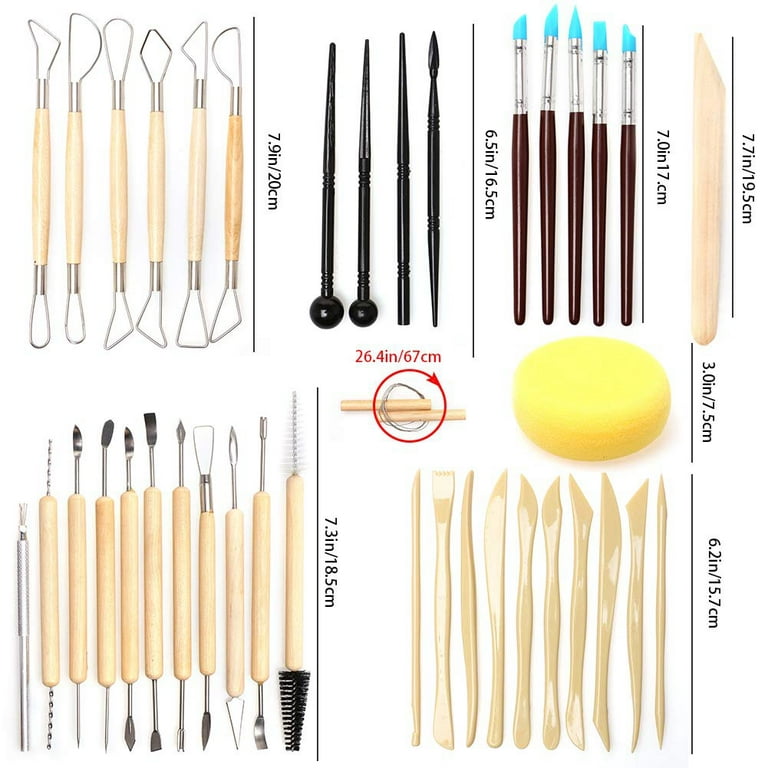 6pcs Pottery Clay Tools Set, Basic Wood Ceramic Sculpting Polymer Clay  Tools Kit For Sculpture Modeling Art Craft Building, Adult And Artist  Accessories