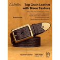 thumbnail image 4 of Catelles Ice Crack Men's Belt, Made of High-quality Cowhide, with A Vintage Buckle. Comes with A Gift Box, Suitable for Casual Wear and Gifting&Waist 48 Inches, Width 1.5 Inches (3.8 cm)., 4 of 9