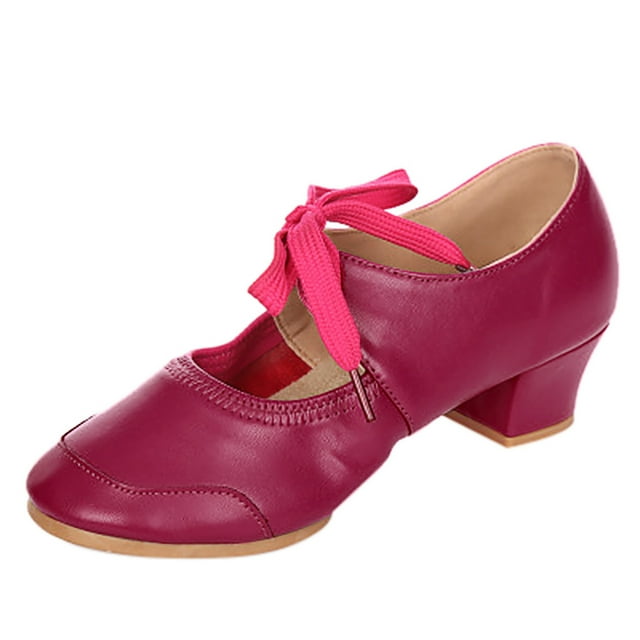 Kcodviy Femmes Dames Danse Bal Femmes Chaussures d'Été Robe Chaussures de Danse de Salon Latin Ballet Plateforme Talon Chaussures Simples
