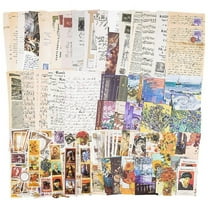 O 5.91" x 3.94" Vintage Scrapbook Paper, 200 PCS Junk Journal Stickers Kit, Girls 12 
