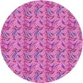 thumbnail image 1 of Ahgly Company Tapis d'Intérieur Rond Lavable en Machine Violet Violet Transitionnel, 4 Pieds Rond, 1 of 7