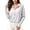Grey, variant on Women’s Ice Silk UPF Sun Protection Hooded Jacket, Full Zip Cropped Long Sleeve Lightweight Summer Outdoor Coat One Size Fits All