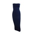 thumbnail image 3 of Vestido de tubo con cuello barco para mujer Vestido de verano sin mangas de color sólido, azul oscuro, M Vogacara AP1097-17B, 3 of 7