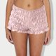 thumbnail image 2 of Pantalones cortos con volantes de cuadros vichy de color liso para mujer, primavera-verano: cintura alta, tejido de gasa, cintura elástica, para salidas informales., 2 of 4