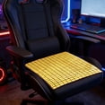 thumbnail image 6 of Leodye 1PCS Summer Natural Bamboo Seat Cushion Square Cool Woven Rattan Pad Breathable Non-Slip Mat for Sofa Chair office Car Seat -15.7x15.7in, 6 of 7