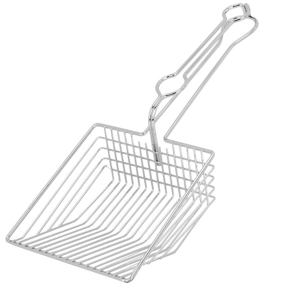 Rupoun Premium Metal Cat Litter Scoop – Durable, Rust‑Resistant, Hollow Design with Ergonomic Handle for Easy Cleaning