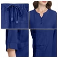 thumbnail image 6 of Minjewel Women's Short Sleeve Round Neck Scrubs for Women Set with Pockets, Breathable Scrub Set for Nurses, Caregivers & Medical Professionals,Navy 2XL, 6 of 7
