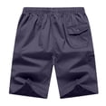 thumbnail image 5 of Besolor Plus Size Cargo Shorts for Men Elastic Waist Drawstring Summer Outdoor Hiking Workout Shorts with Pockets(X-Large,Purple1), 5 of 6