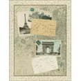 thumbnail image 2 of Vision Studio 19x24 White Modern Wood Framed Museum Art Print Titled - Vintage Map of Paris, 2 of 4