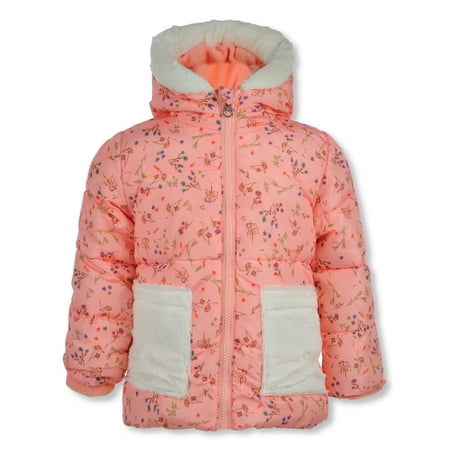 

Jessica Simpson Baby Girls Floral Sherpa Puffer Jacket - blush 24 months (Infant)
