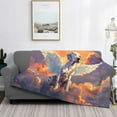 thumbnail image 2 of Yiaed Colorful Cloud Spotted Dog Print Blanket Throw Blanket Soft Cozy Flannel Blanket for Home Bed Sofa Couch Chair-50"x40", 2 of 6