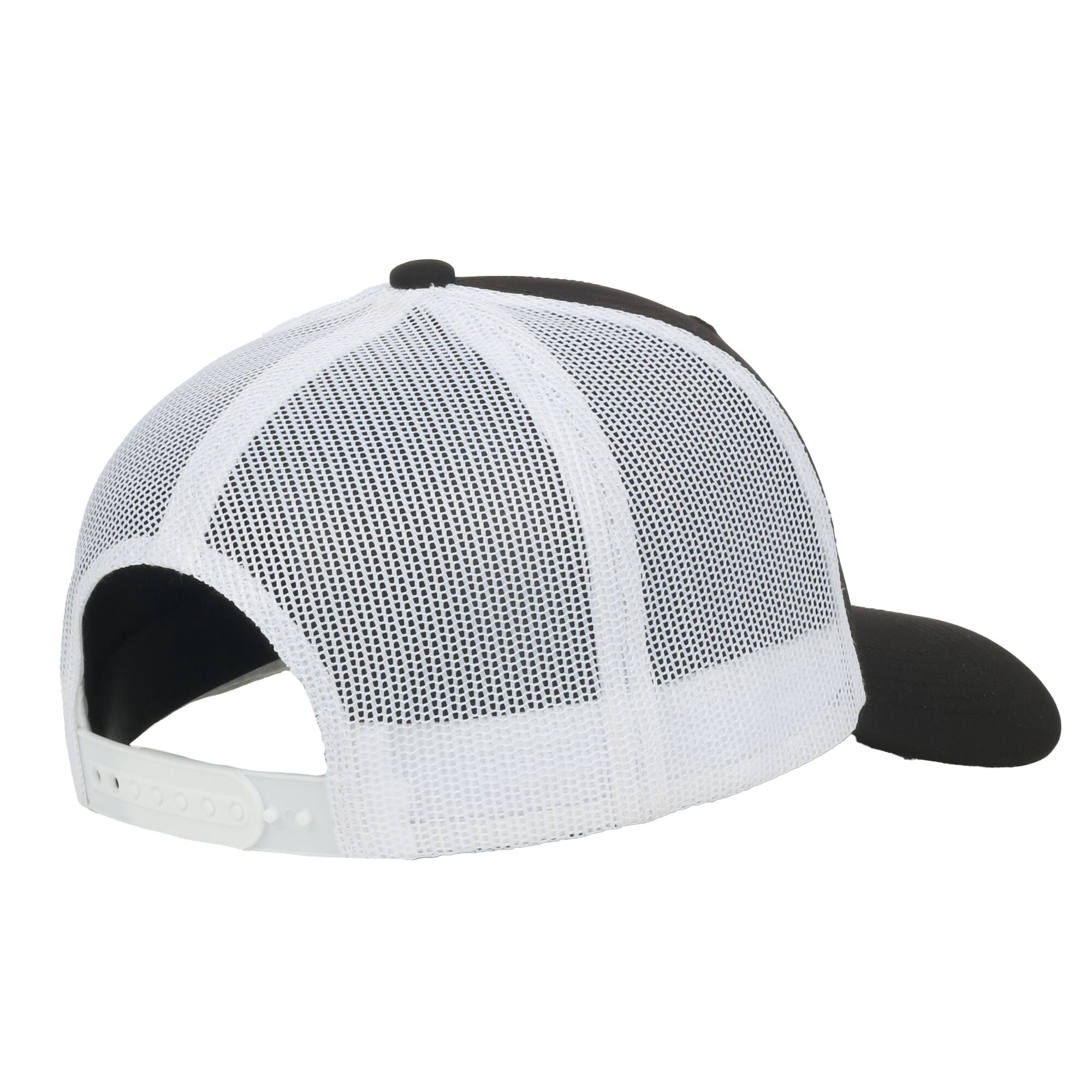 Outdoor Cap Rainbow Trout 6-Panel Structured Trucker Hat – Embroidered Fishing Meshback Cap, Black, One Size