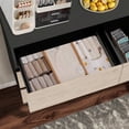 thumbnail image 6 of Modern 9 Drawer Dresser 63 Inch Wide Legless Chest of Drawers for Bedroom Living Room or Hallway Oak and Black, 6 of 8