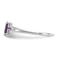 thumbnail image 3 of 10K White Gold Ring Band with Stones (02) February Amethyst Marquise Purple, 3 of 5